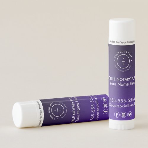 Gradient Dark Purple Promo Add Logo Notary Gift Lip Balm