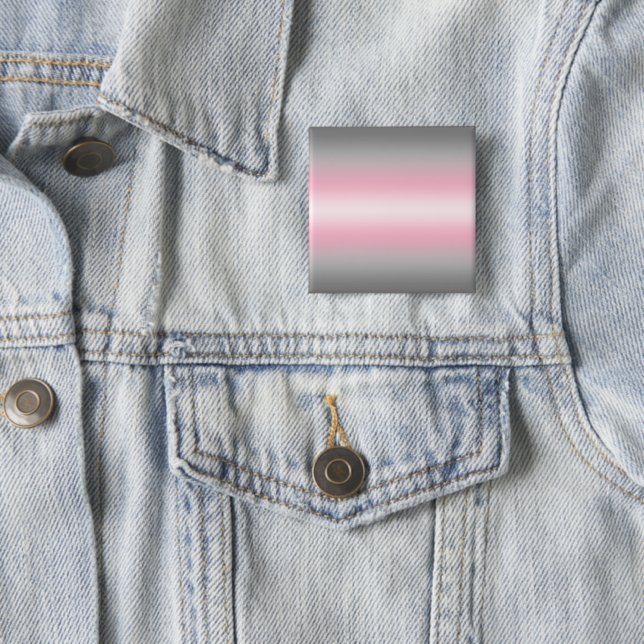 Gradient Demigirl Pride Flag – Demigirl Flag Button (In Situ)
