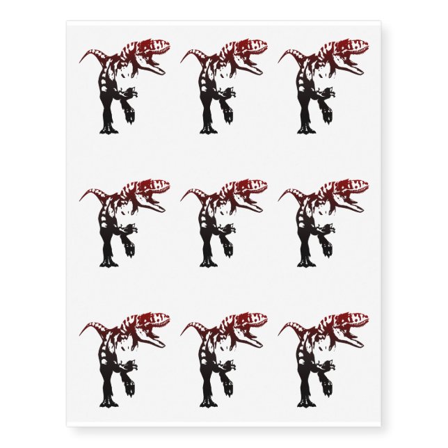 Gradient Dino Temporary Tattoos (Front)