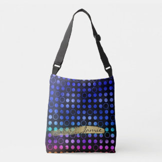 Gradient Dots and Circles Custom Cross Body Bag