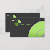 Gradient Effect DJ Green Business Card (Front/Back)
