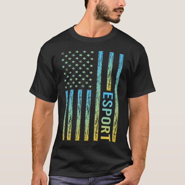 Gradient Flag 01 Esports Esport T-Shirt (Front)