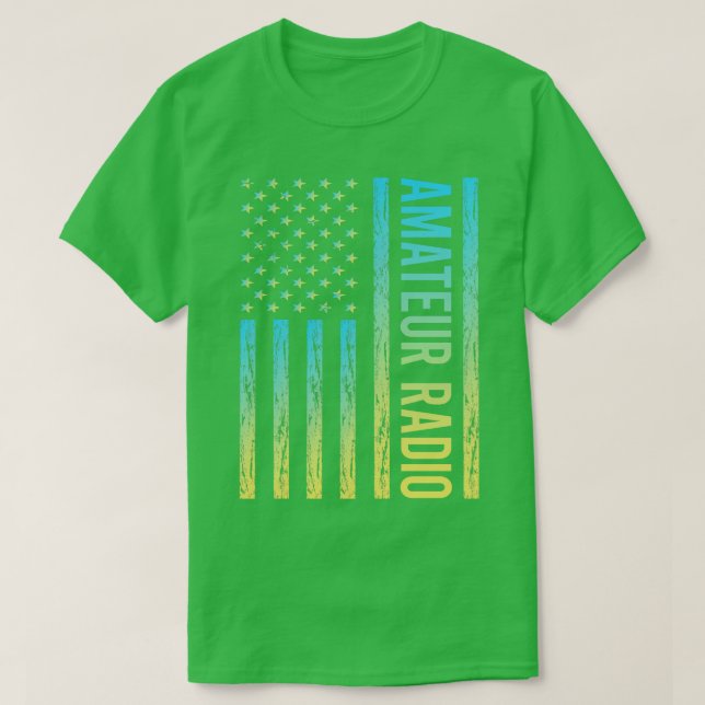 Gradient Flag 02 Amateur Radio Ham Radio T-Shirt (Design Front)