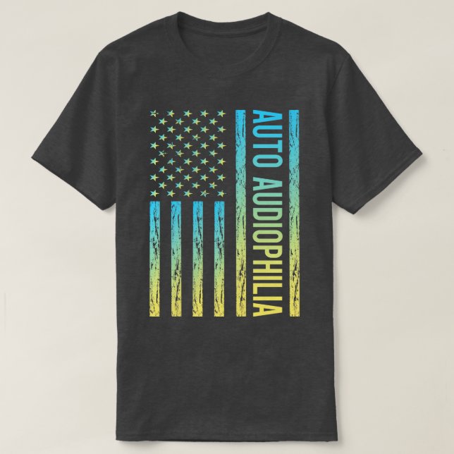 Gradient Flag 02 Auto Audiophilia Audiophile T-Shirt (Design Front)