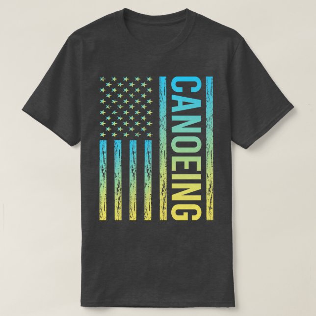 Gradient Flag 02 Canoeing Canoe T-Shirt (Design Front)
