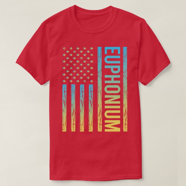 Gradient Flag 02 Euphonium Euphoniums T-Shirt (Design Front)