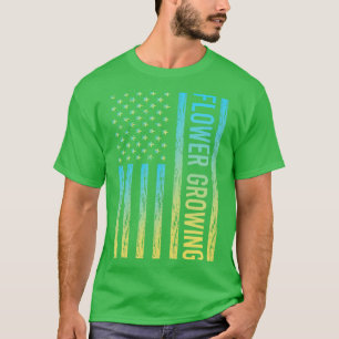 Gradient Flag 02 Flower Growing Flowers Gardening T-Shirt