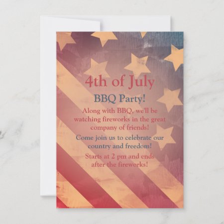Gradient Flag 4th Of July Party Invitation