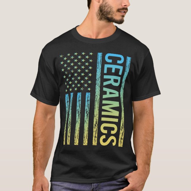 Gradient Flag Ceramics T-Shirt (Front)