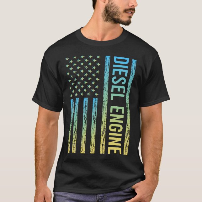 Gradient Flag Diesel Engine T-Shirt (Front)