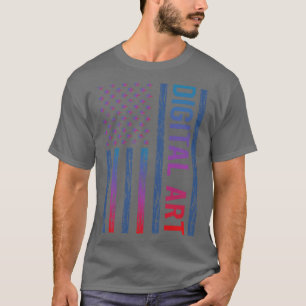 Gradient Flag Digital Art Arts T-Shirt