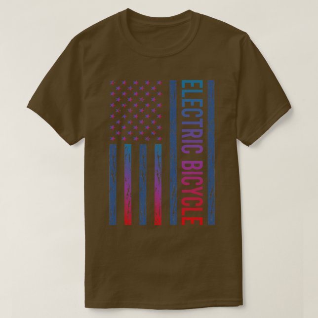 Gradient Flag Electric Bicycle E Bike Ebike T-Shirt (Design Front)