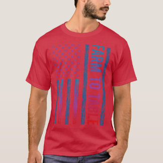 Gradient Flag Farm To Table T-Shirt