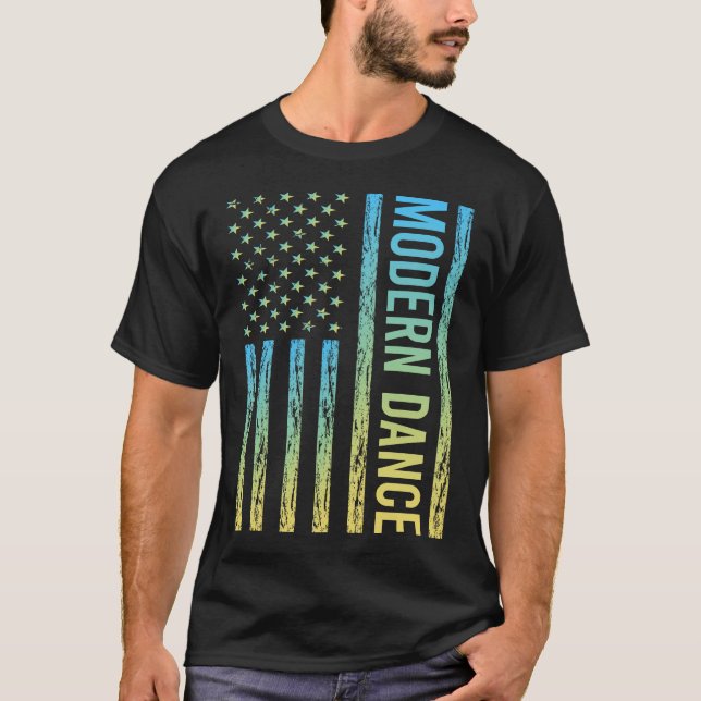 Gradient Flag Modern Dance Dancing Dancer T-Shirt (Front)