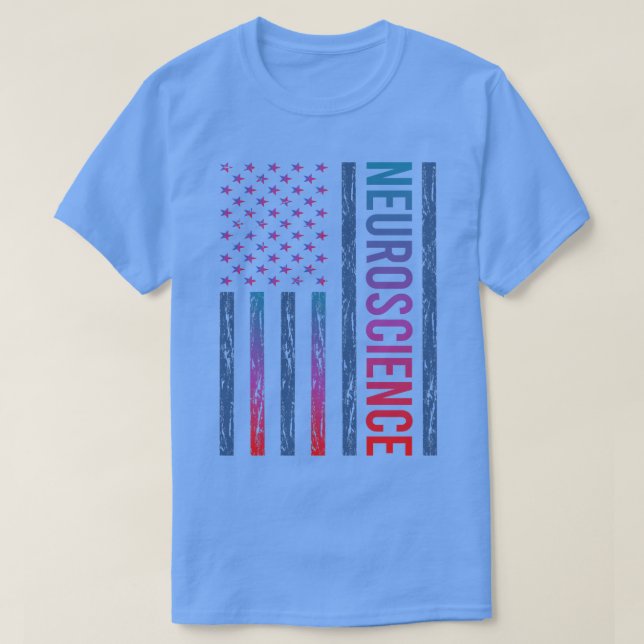 Gradient Flag Neuroscience Neuroscientist Neurobio T-Shirt (Design Front)
