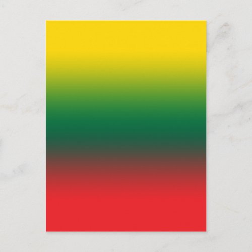 Gradient flag of Lithuania colors Postcard