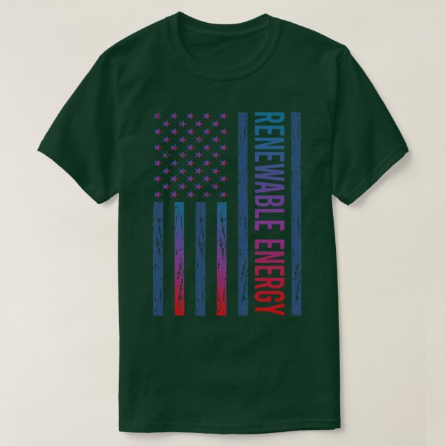 Gradient Flag Renewable Energy T-Shirt (Design Front)