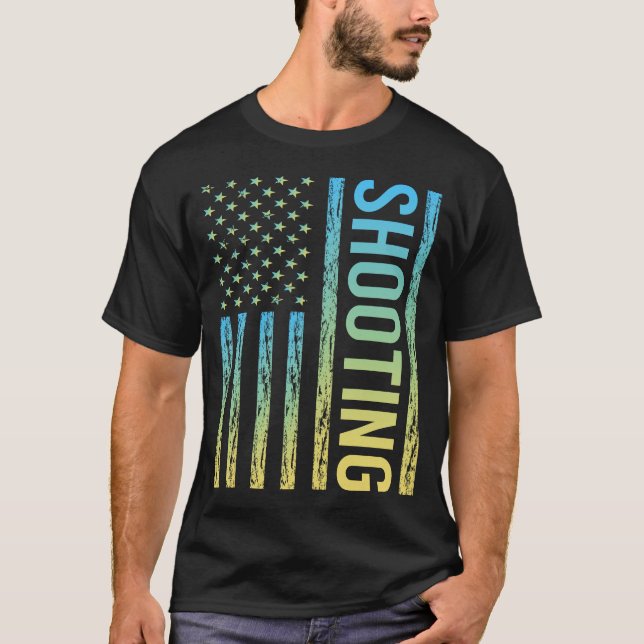 Gradient Flag Shooting T-Shirt (Front)