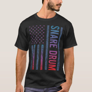 Gradient Flag Snare Drum Drums T-Shirt