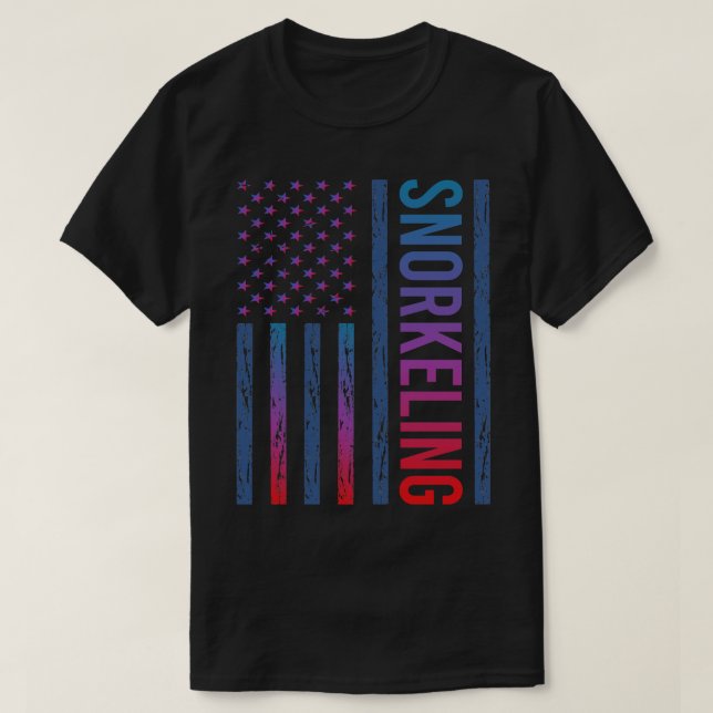 Gradient Flag Snorkeling Snorkelling Snorkel Snork T-Shirt (Design Front)