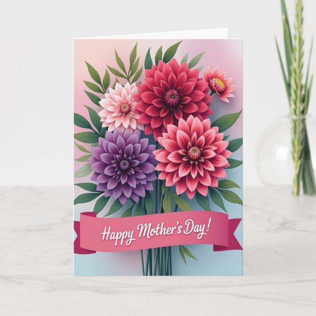Gradient Floral Bouquet Card (Front)