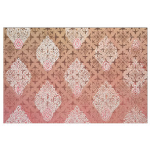 Gradient Floral Paisley   Ornamental Textile Print Fabric