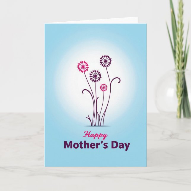 Gradient Flower Mothers Day Card (Front)