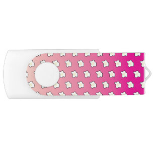 Gradient Fried Eggs Pink Ombre Flash Drive