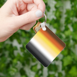Gradient Gay Bear Pride Flag - Colorful Bear Flag Keychain