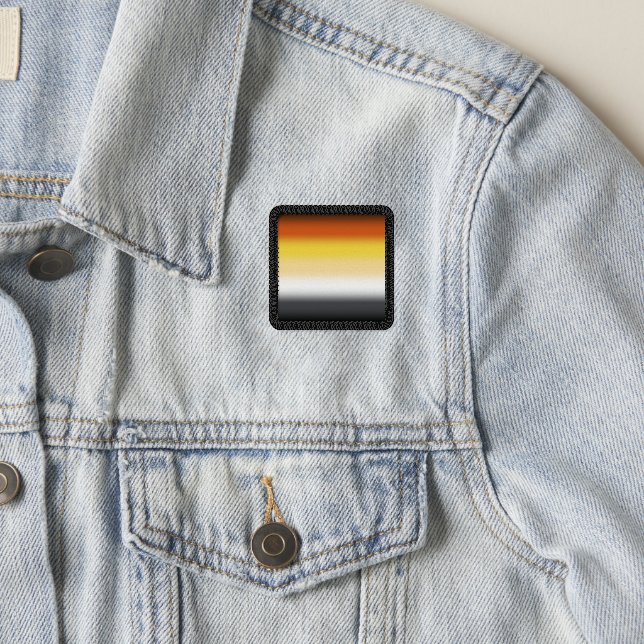 Gradient Gay Bear Pride Flag - Colorful Bear Flag Patch (On Jacket)