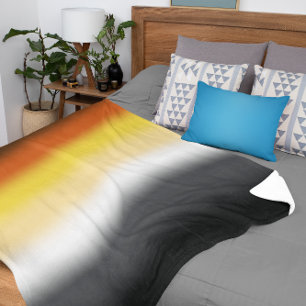 Gradient Gay Bear Pride Flag - Colorful Bear Flag Sherpa Blanket