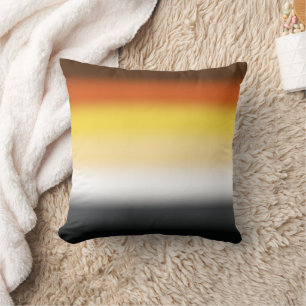 Gradient Gay Bear Pride Flag - Colorful Bear Flag Throw Pillow