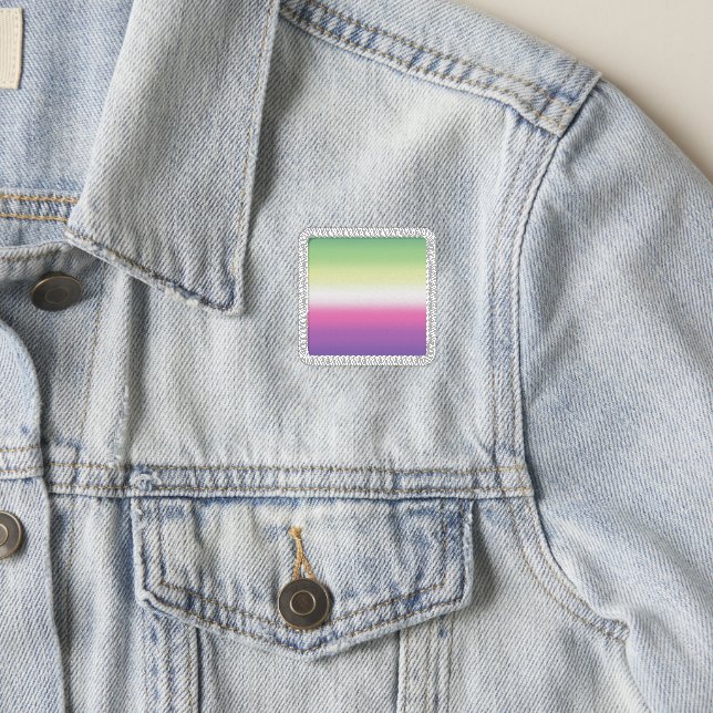 Gradient Genderfea Pride Flag – Genderdoe Flag  Patch (On Jacket)