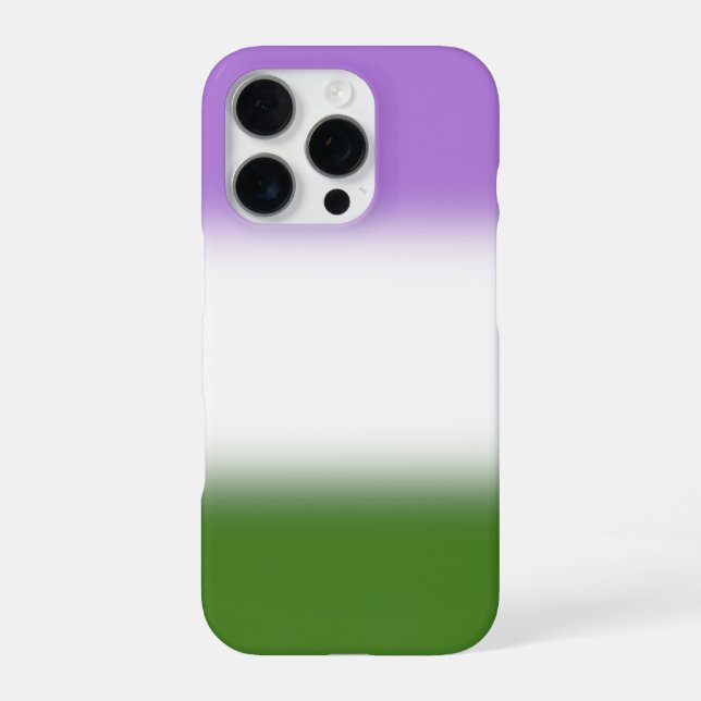 Gradient Genderqueer Pride Flag – Genderqueer Flag Iphone Case (Back)