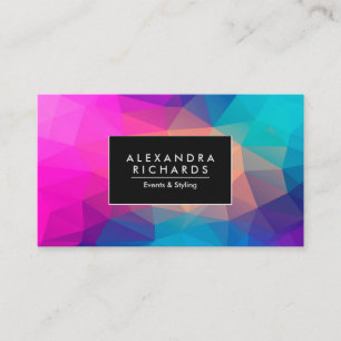 Gradient Geometric Abstract Business Card