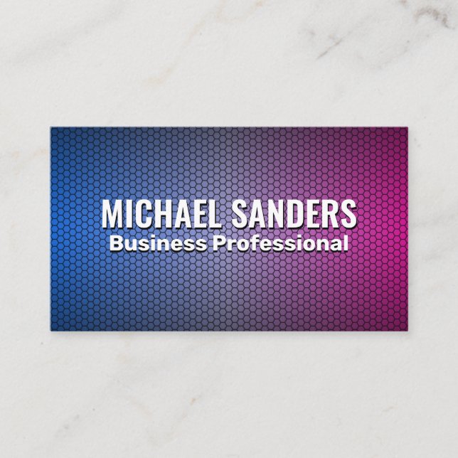 Gradient Geometric Background Business Card (Front)