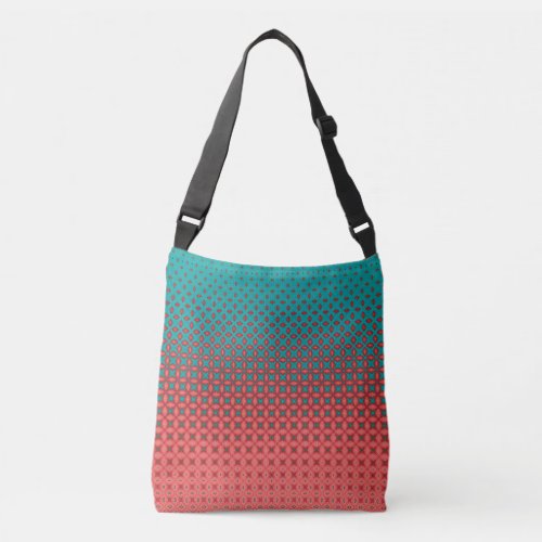 Gradient Geometric Harmony  Crossbody Bag