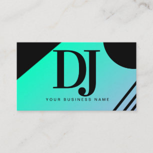 Gradient Geometric Shapes DJ Music Producer Business Card