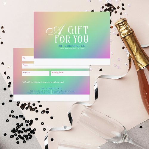 Gradient Gift Certificate