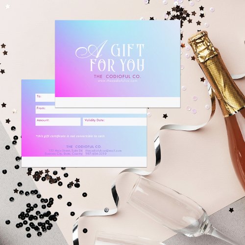 Gradient Gift Certificate