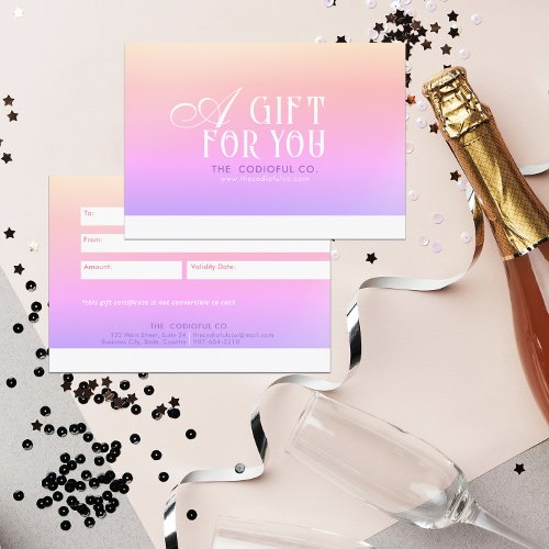 Gradient Gift Certificate