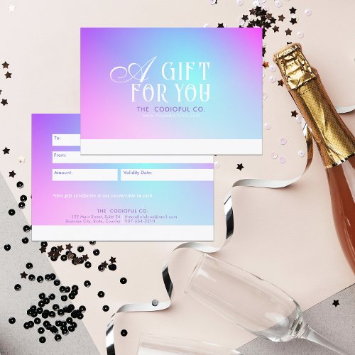 Gradient Gift Certificate