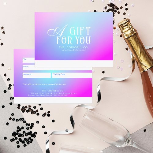 Gradient Gift Certificate