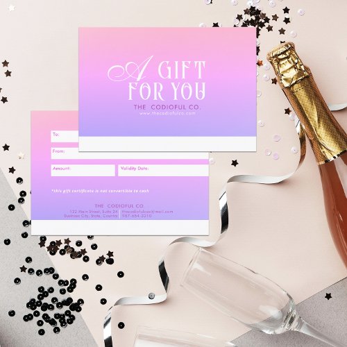 Gradient Gift Certificate