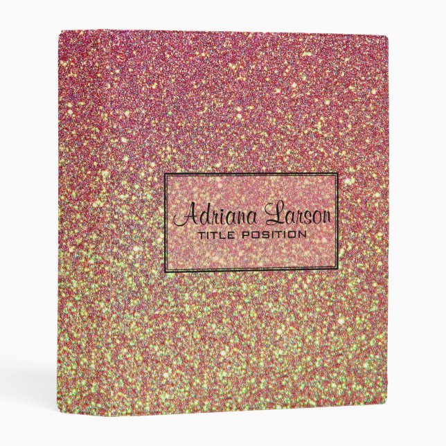 Gradient Glitter Mini Binder (Front/Spine)