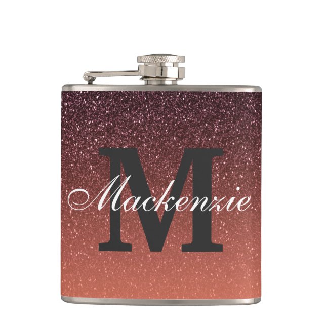 Gradient Glitter Pattern Flask (Front)