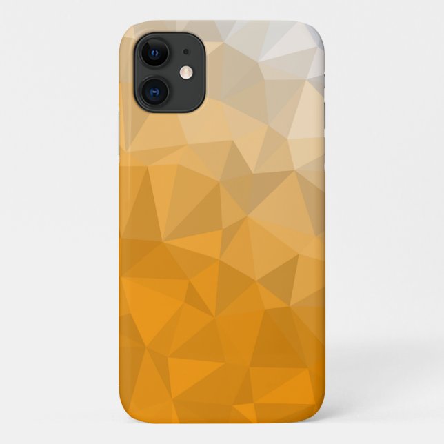 Gradient Golden Polygonal Case-Mate iPhone Case (Back)