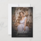 Gradient Graduate Photo Elegant Calligraphy Script (Front)