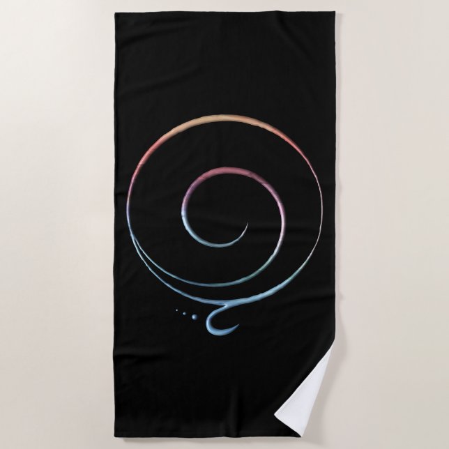 Gradient Gratitude Beach Towel (Front)