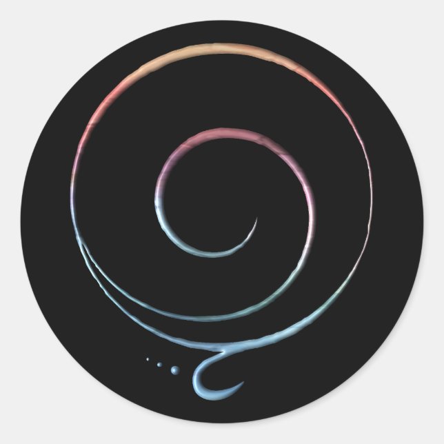 Gradient Gratitude Classic Round Sticker (Front)